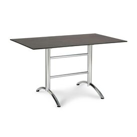 Eckiger 130cm Klapptisch aus Aluminium und HPL - Tisch...