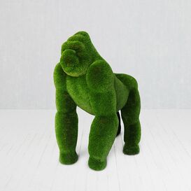 Stattlicher Topiary Gorilla - lebesgroe Gartenplastik -...