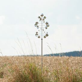 Aufflliges Windspiel aus Metall mit Stab - Ventus