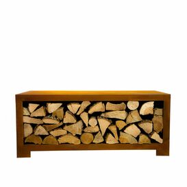 Langes Garten Sideboard aus Rostmetall - schlichtes...